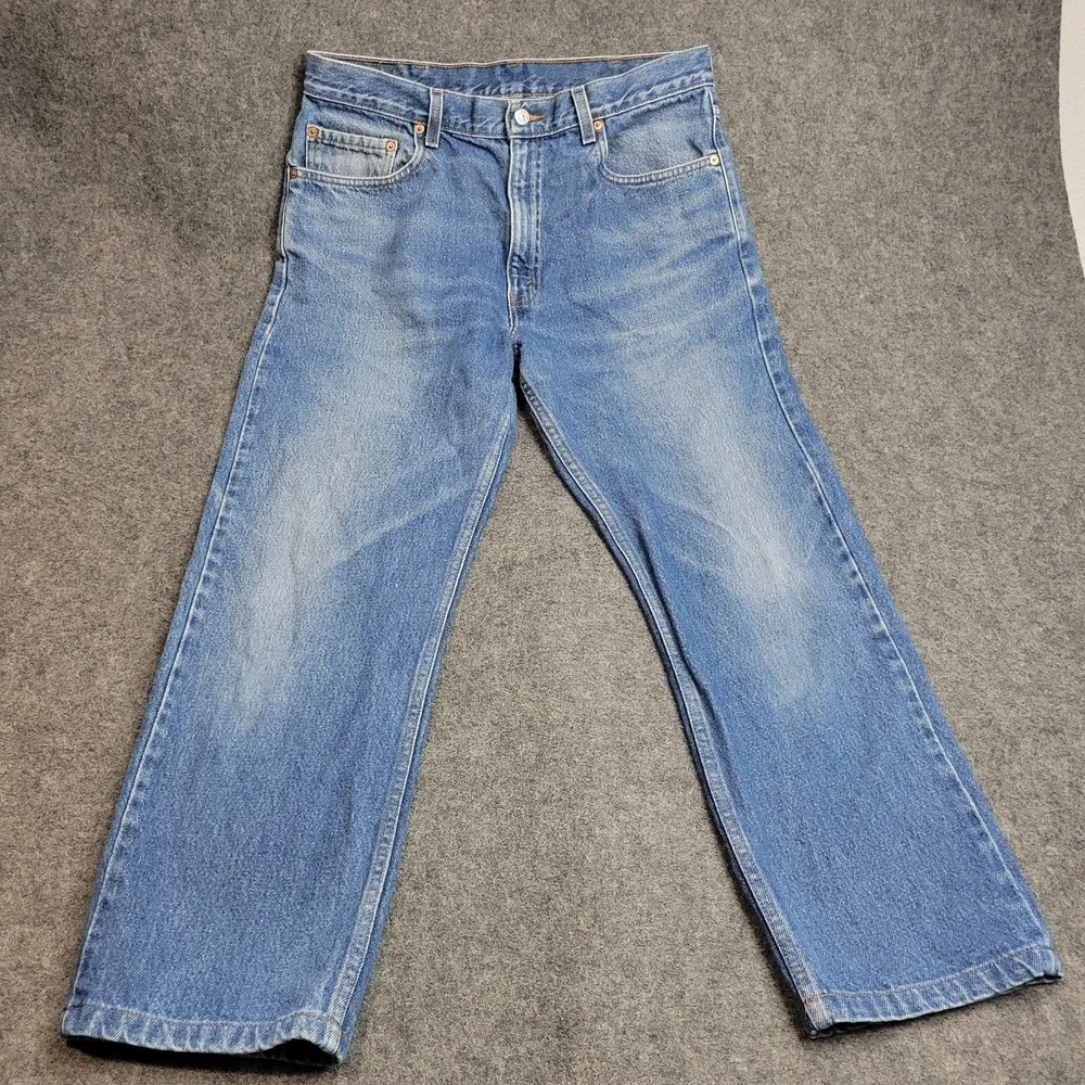 Levis 505 Jeans‎ Mens 36x30 Blue Denim Regular Fit Red Tab Straight Leg Casual